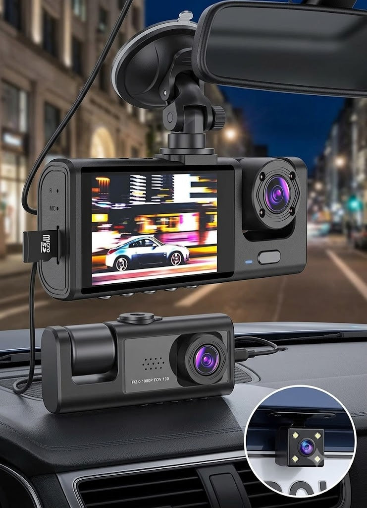 HD VEHICLE BLACKBOX DVR 3 CHANNEL VIDEO