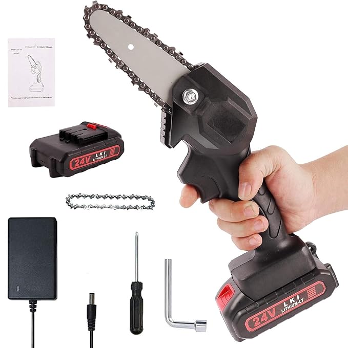 Rechargeable Chainsaw | 5-Inch Mini Electric Saw