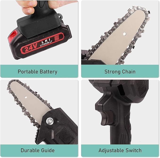 Rechargeable Chainsaw | 5-Inch Mini Electric Saw