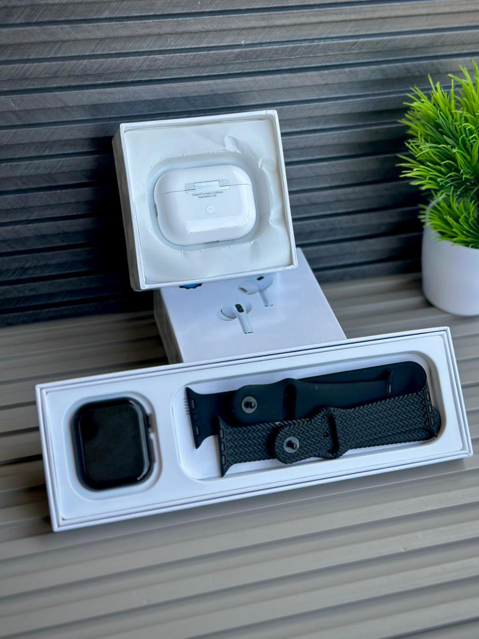 COMBO ( 1.AIRPOD PRO 2 EARBUD ,2.APPLE LOGO SERIES 10 SMARTWATCH )
