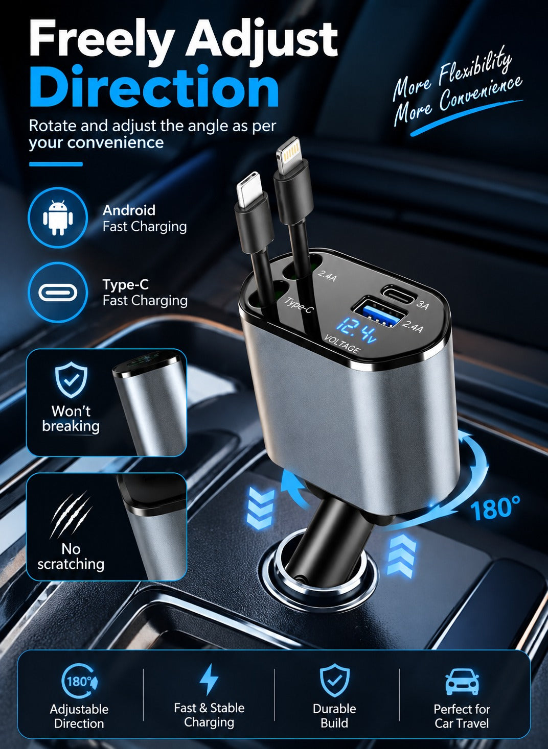 4-IN-1 SUPER CAR CHARGER