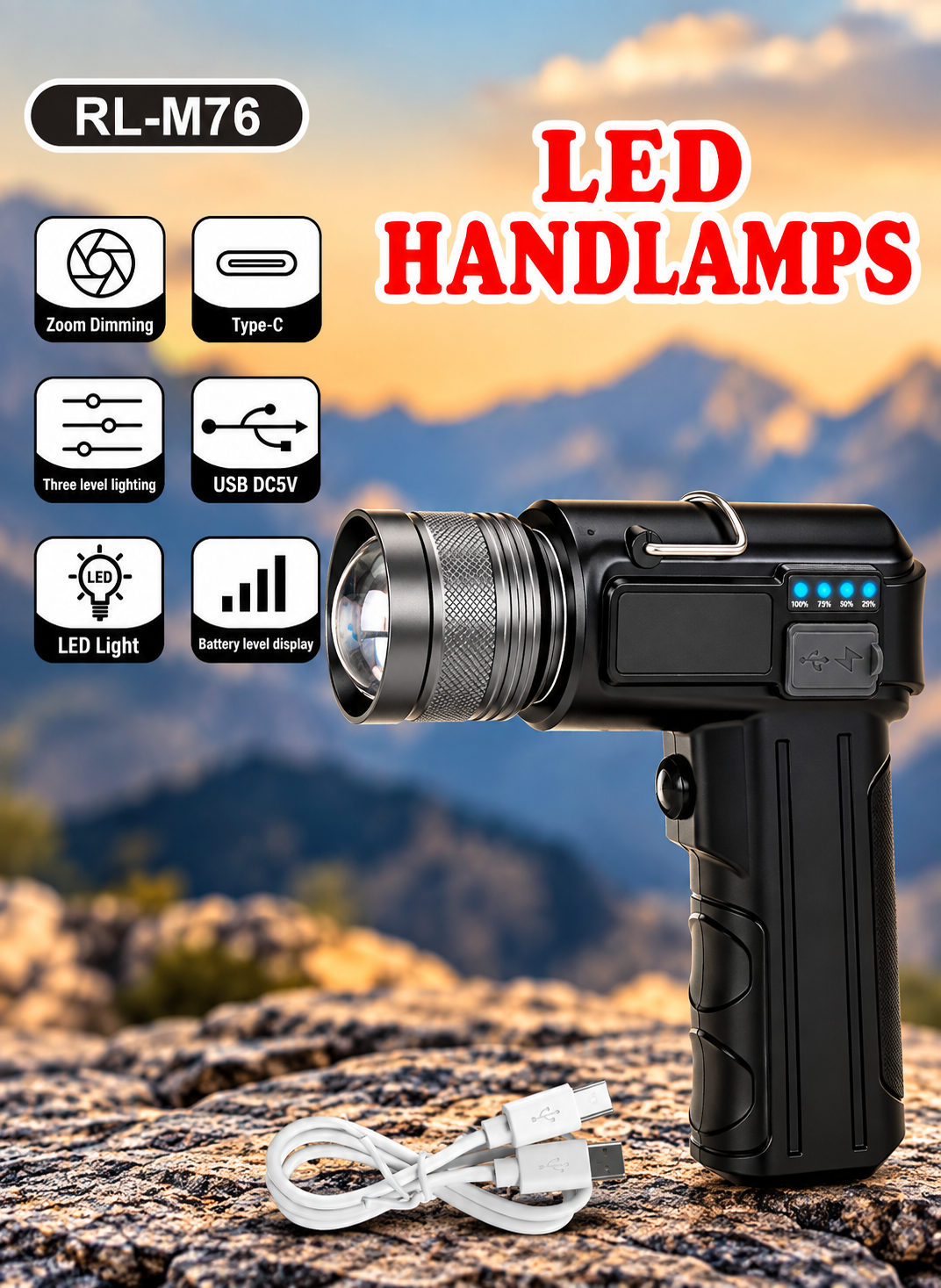 ROCK LIGHT M76 HANDLAMPS